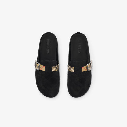 Check Suede Urchin Clogs