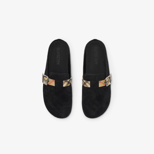 Check Suede Urchin Clogs