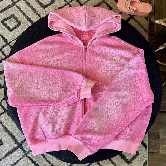 Pink Rhinestone Hoodie